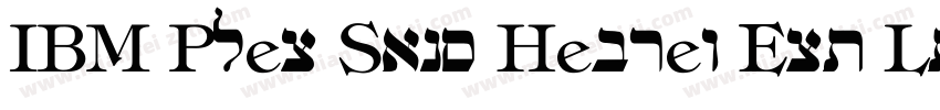 IBM Plex Sans Hebrew Ext Lt字体转换